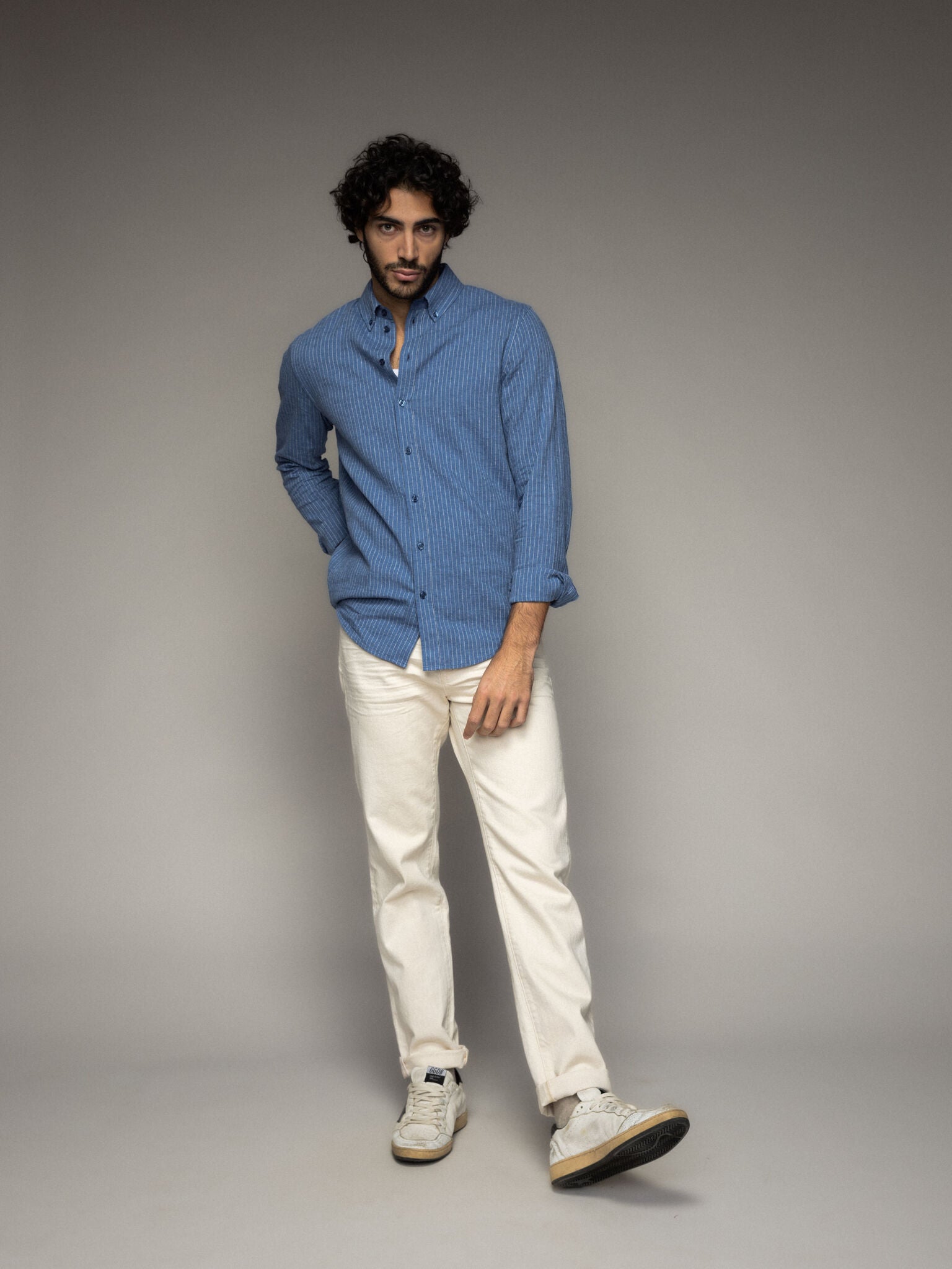 Modelshot / Indigo Blue Melange / Detail